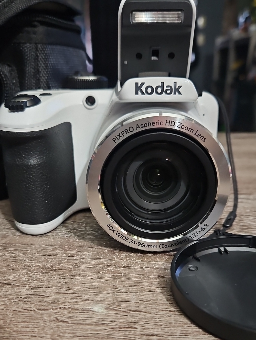 Kodak White and Black PIXPRO Digital Camera with Flip Flash